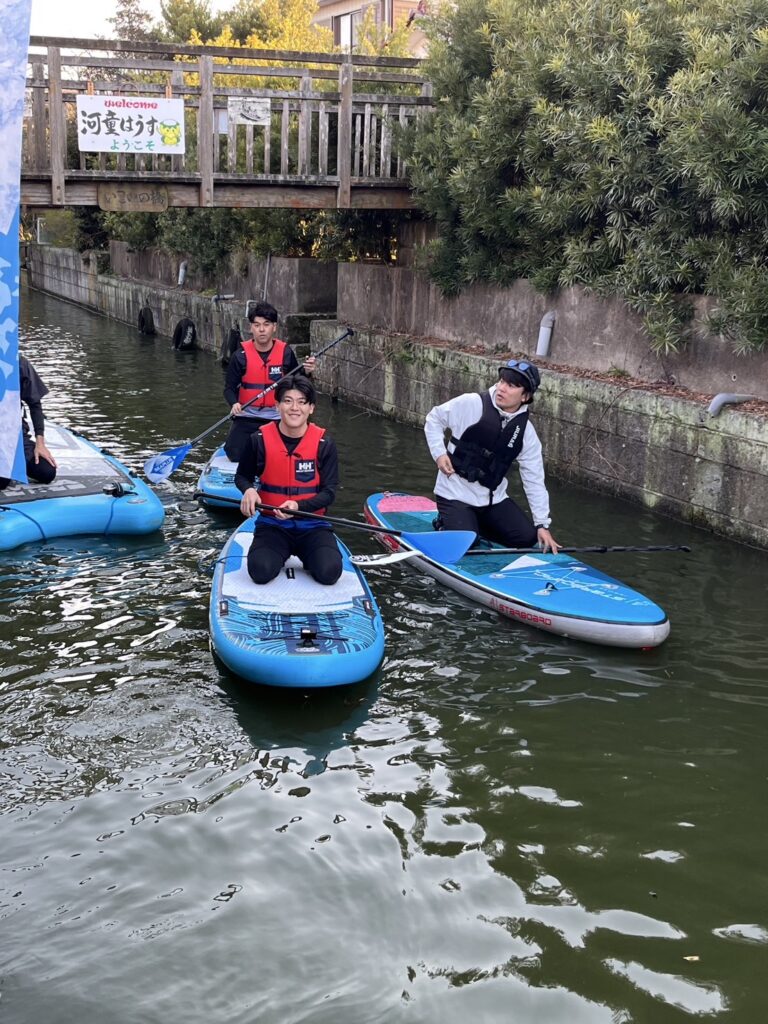 土佐兄妹河童はうすへSUP体験